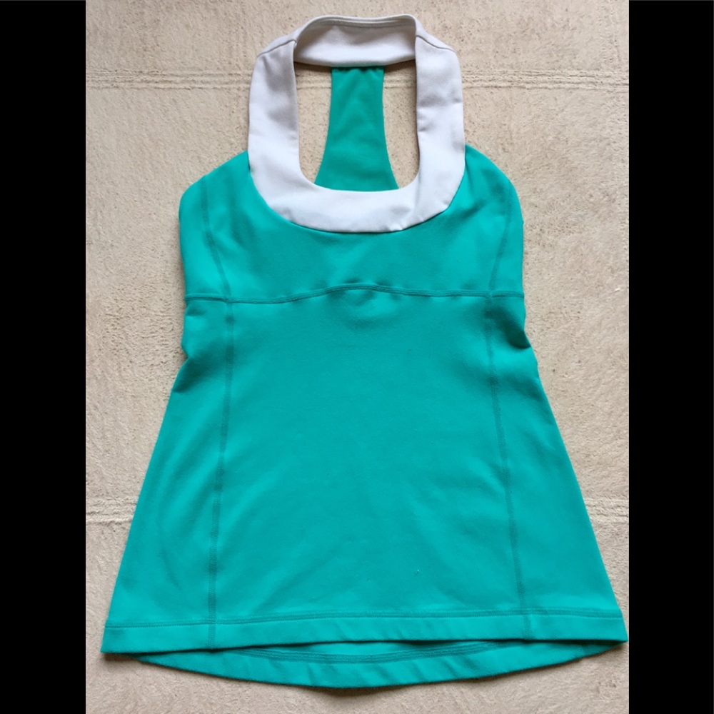 Lululemon “Scoop Me Up” Tank Top, Sz 4, Teal Green